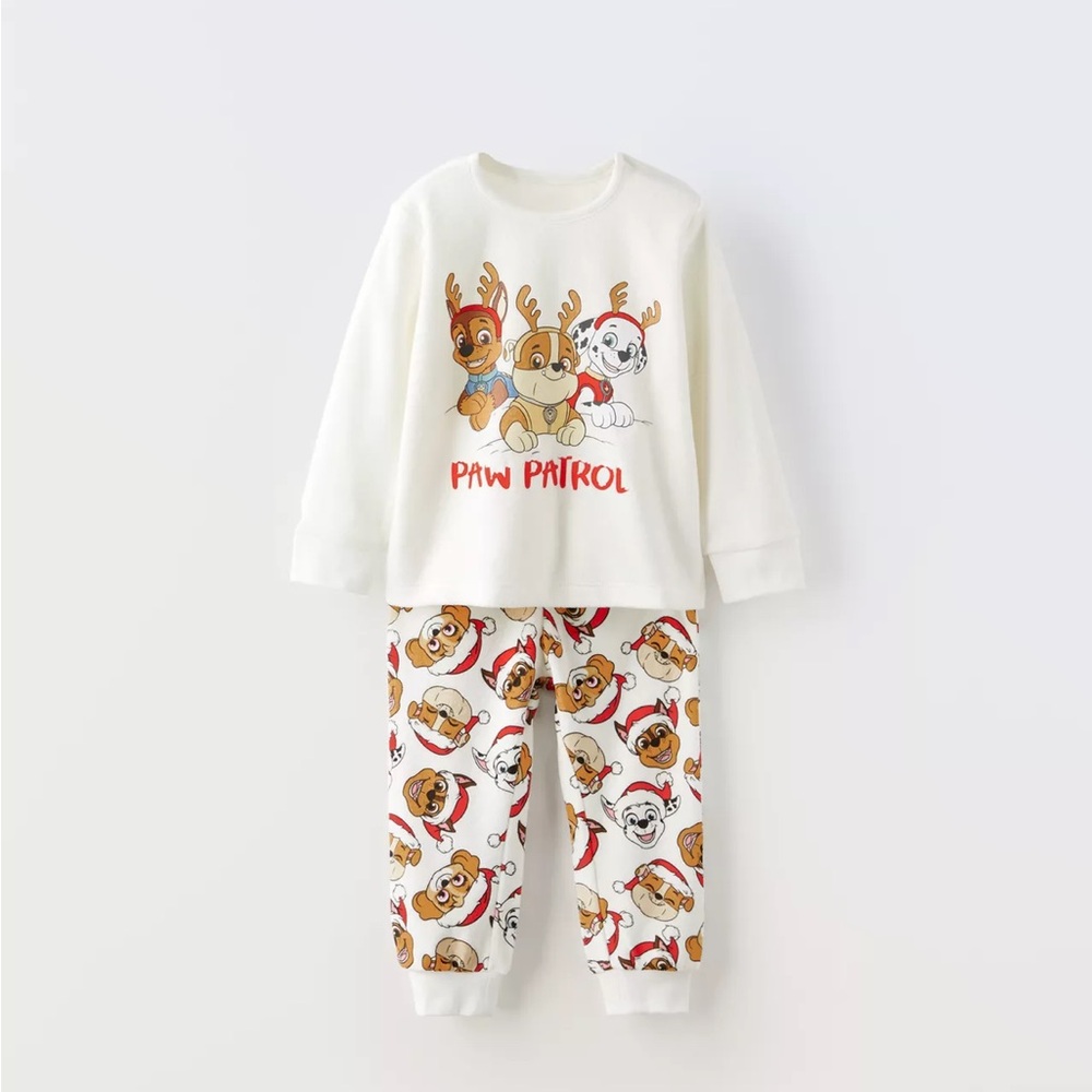 NWT Zara 18-24m Paw Patrol Nickelodeon velour matching set Christmas holiday